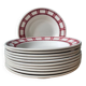 Série de 11 assiettes creuses vintage en faïence de Badonviller