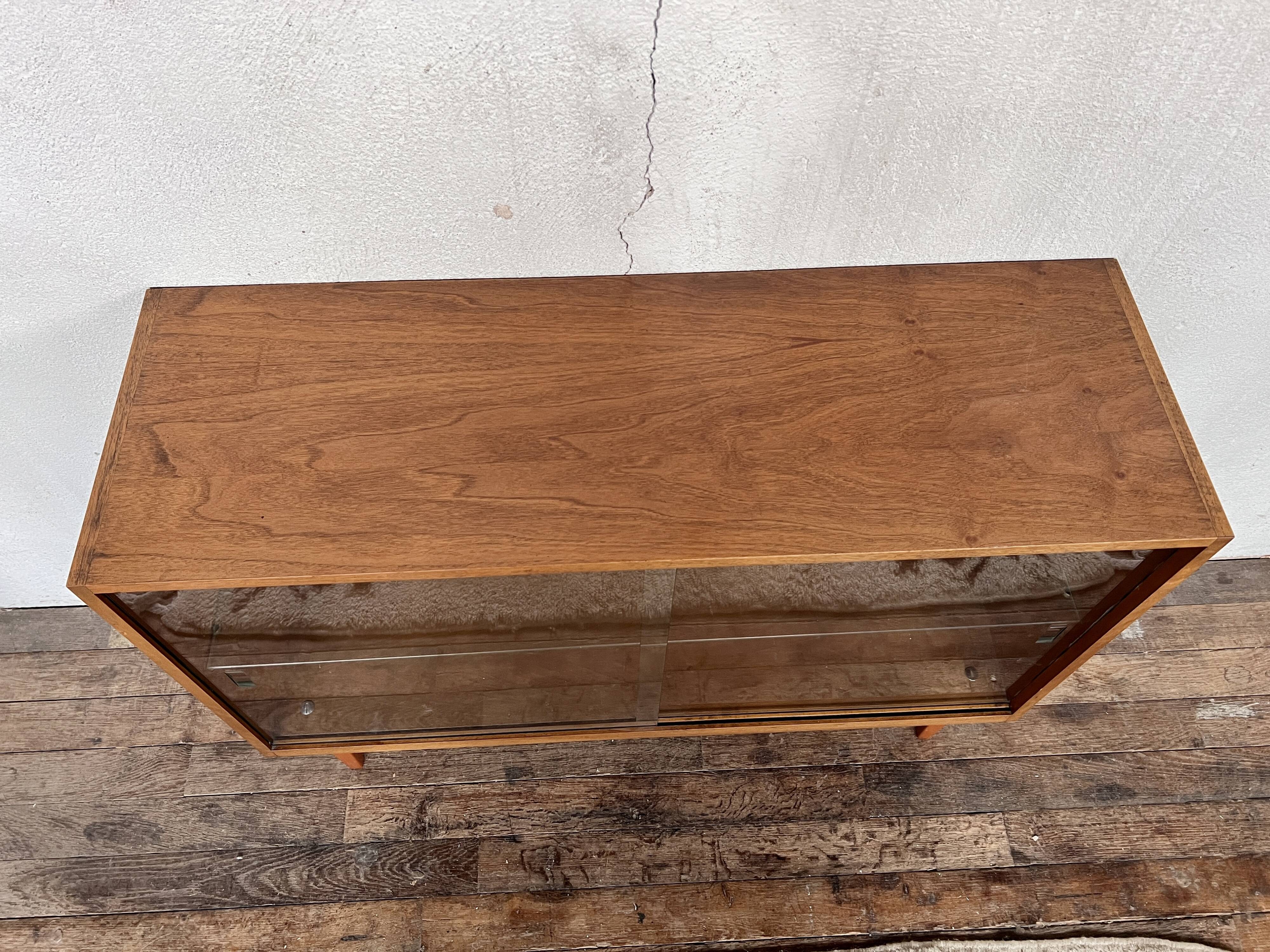 Vintage oak bookcase shelf 1950