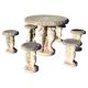 Ensemble de jardin table et 6 tabourets, Italie début XXe siècle