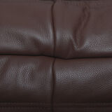Togo 3 seater sofa in brown leather designed by Michel Ducaroy 1973