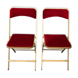 Duo of folding chairs