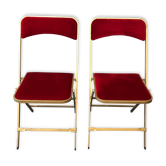 Duo of folding chairs