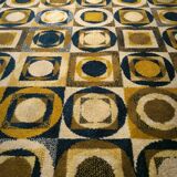 Vintage Vasarely-style carpet, 1970s