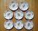 Kg luneville "réverbère" 8 dessert plates earthenware hand-painted flowers ø20.5cm