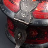 Wooden chapati box and fittings from India