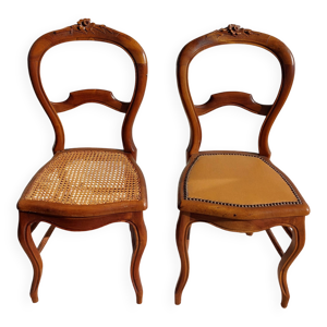 Paire de chaises art - simili cuir