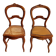 pair of Art Nouveau chairs, cane and faux leather