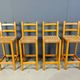 Vintage oak and papercord bar stools, 1960s - vintage bar stools