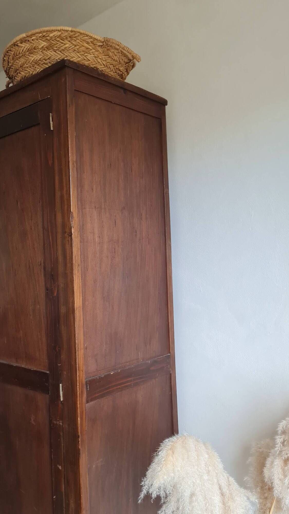 Antique Parisian wardrobe with one door.