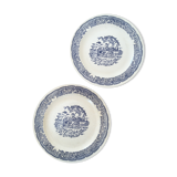 Pair of vintage plates "horses"