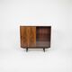 Renovated walnut display cabinet Violetta, 1960s, mid-century