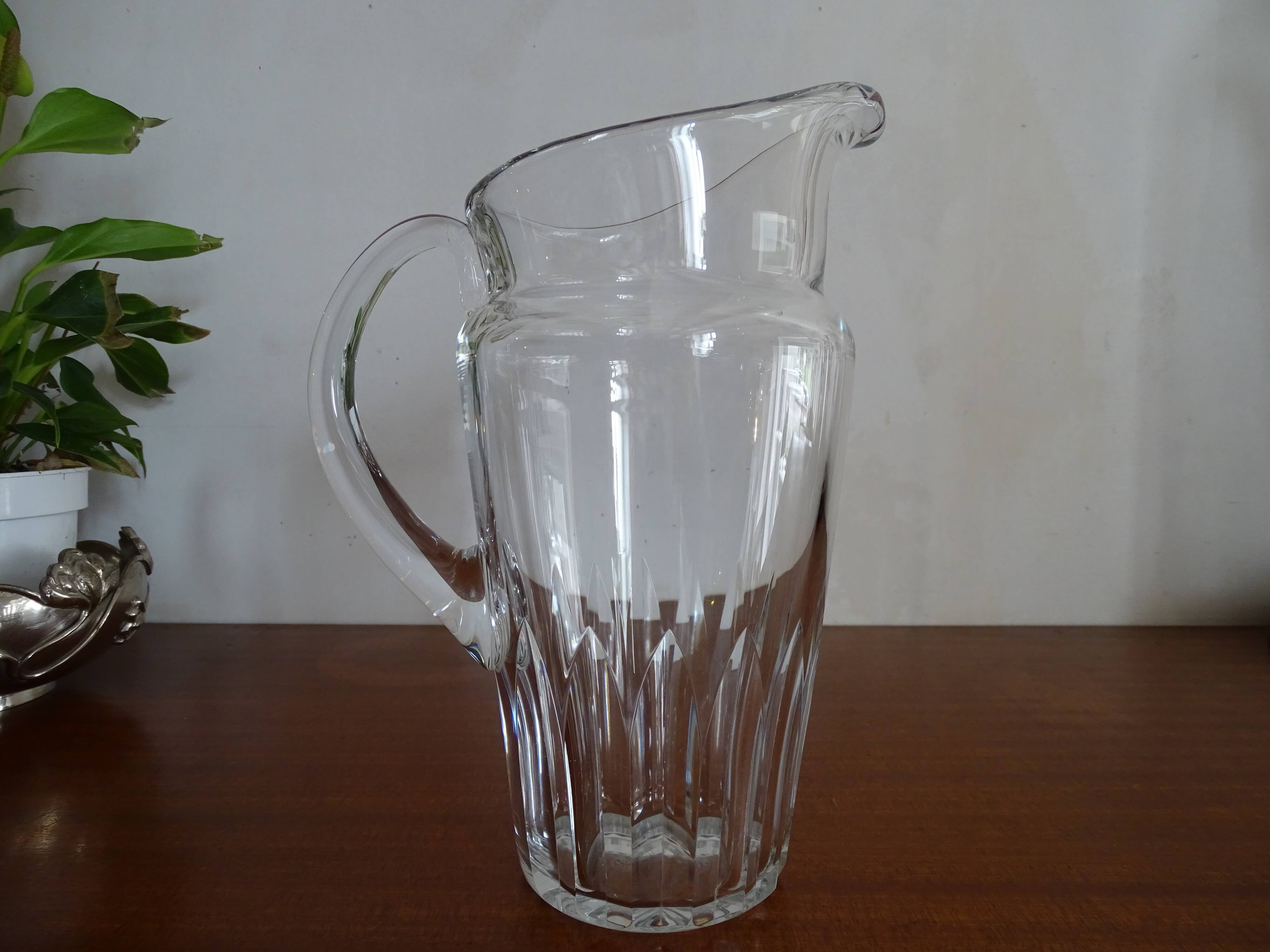 Crystal water broc Baccarat - model cote d'azur - Signed