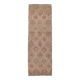 Tapis kilim de couloir rouge et marron