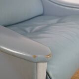 Leather Gio Ponti lounge chair model Dezza for Poltrona Frau