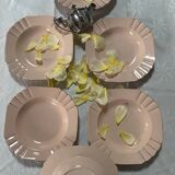 Set of 6 antique Art Deco soup plates Boch La Louvière