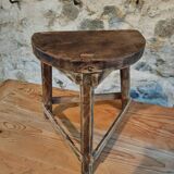 Tabouret Ancien en Chêne – Atelier Français (Années 1920)