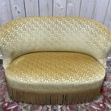 Canapé - Banquette Napoléon III velours jaune