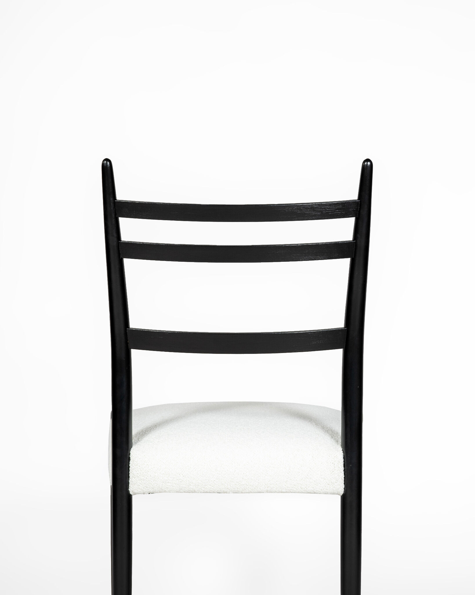 Set of 6 dining black & white bouclé chairs by D. Gomme for G Plan, 1950