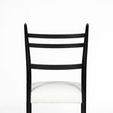 Set of 6 dining black & white bouclé chairs by D. Gomme for G Plan, 1950