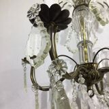 Chandelier 4 lights bronze and tassels