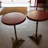 Table bistro bar round Formica red