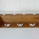 Vintage Wall Wooden Shelf / Mid Century Mail Organizer / Key Holder