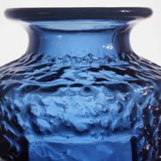 Göte Augustsson Massive Dark Cobalt Glass Vase, For Ruda Glasbruk, 1960s