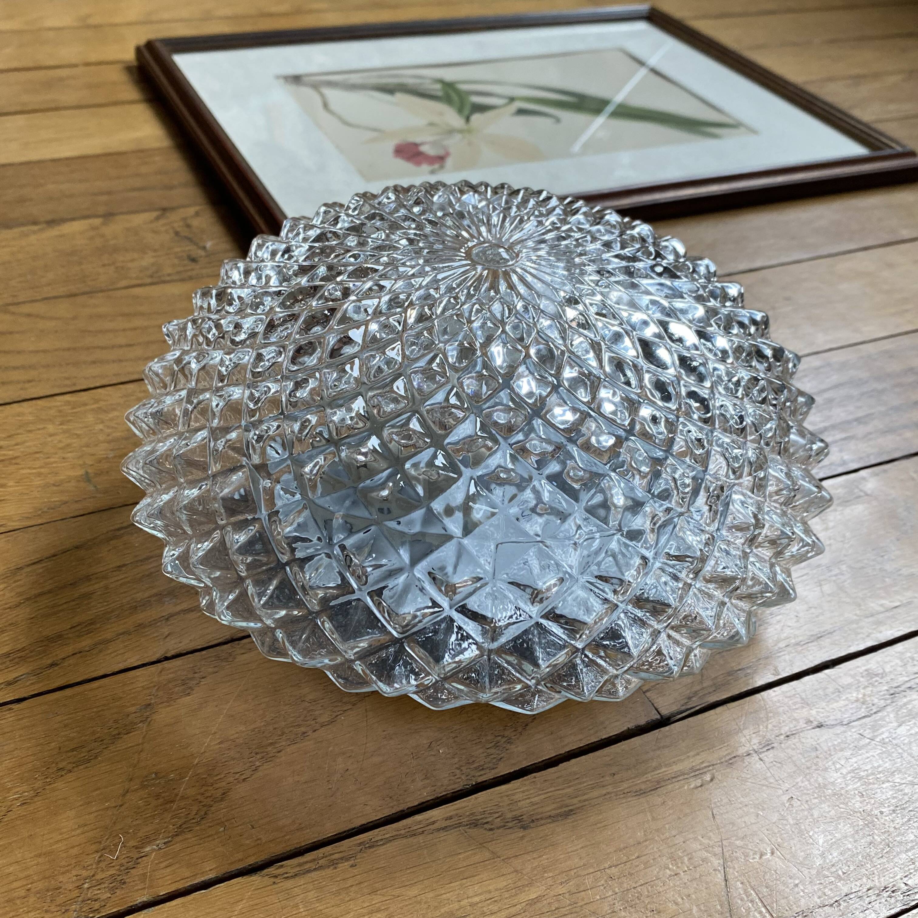 pair of glass wall lights