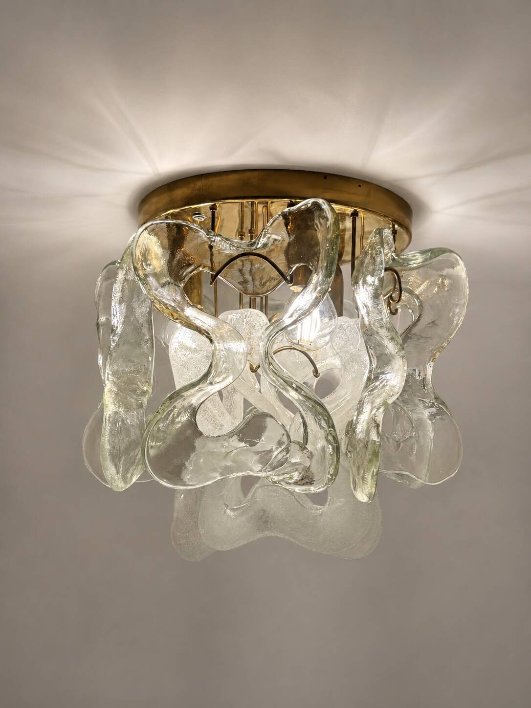 Catena ceiling light with Murano glass by Kalmar, Austria, 1960