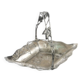 Panier Art Nouveau, laiton argenté, WMF, Allemagne, début du 20e siècle
