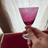 Set of 7 iridescent glasses