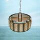 Vintage glass suspension, Danish design, mid-century hanging.