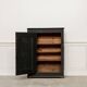Antique primitive black wood furniture, beautiful original patina from the late 19th century.