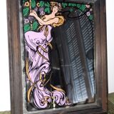 Vintage screen-printed advertising mirror