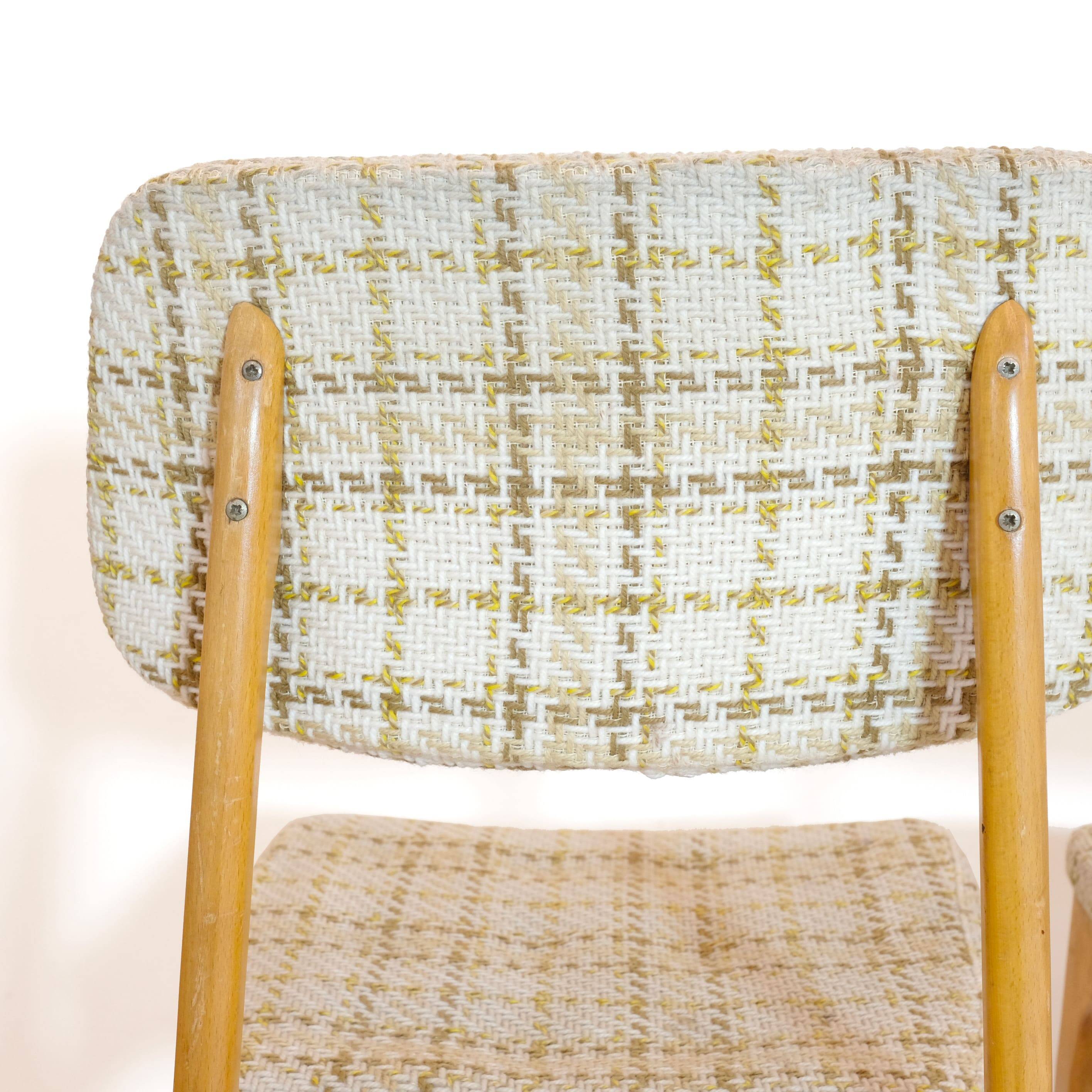 Manufrance, set of 4 chairs from the 60s.