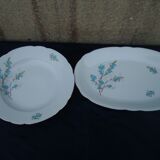 Plat rond creux et plat ovale en porcelaine Kahla made in GDR