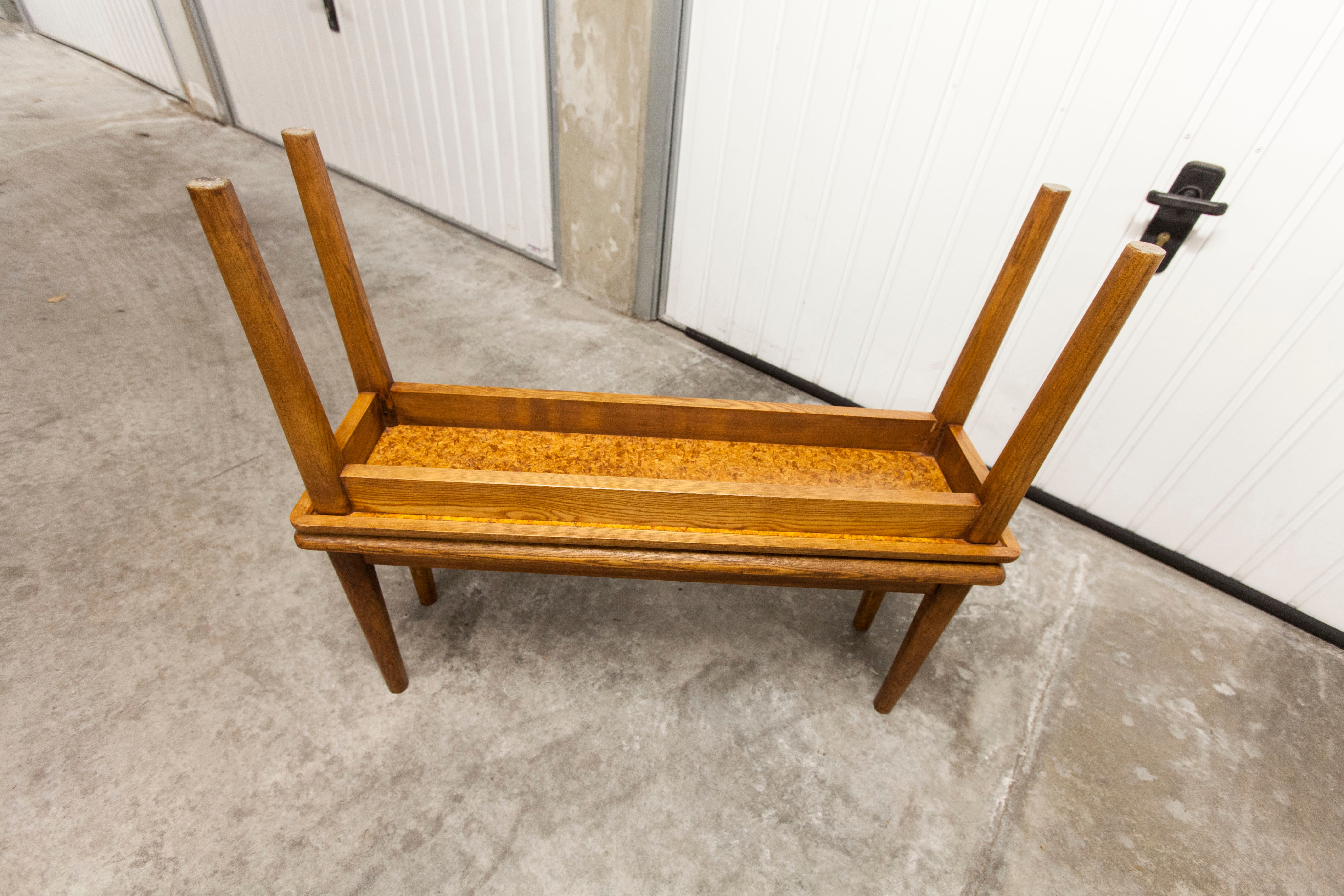 Paire de bancs enfant ou porte plante artisanal 1960