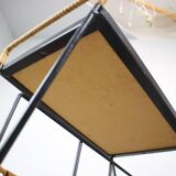 Mid-century Rolling Magazine Rack Cart, 1970s, Czechoslovakia