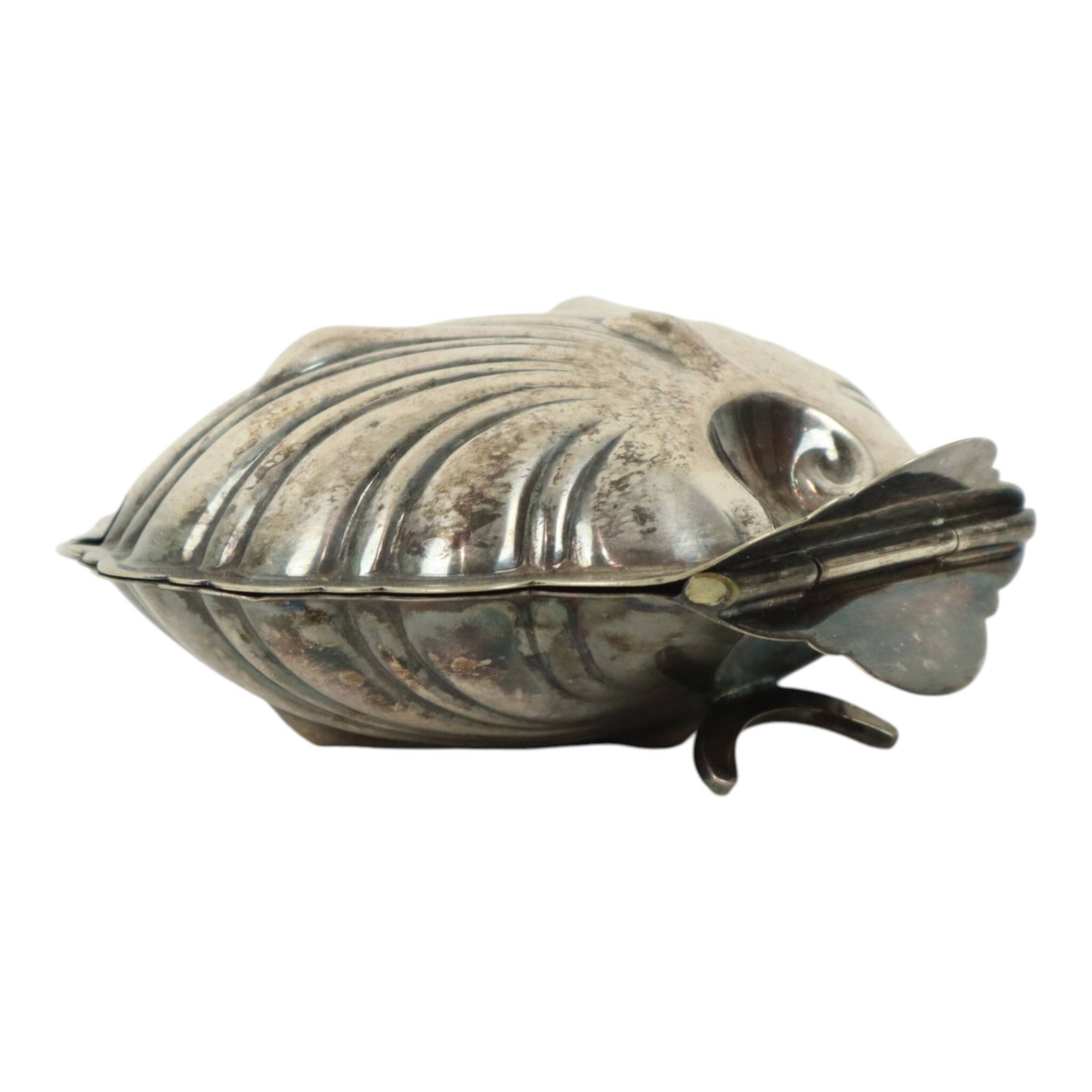 Silver-Plated Shell Butter Dish Caviar Holder Made in England