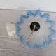 Suspension lampshade opaline blue edge