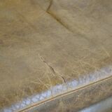 2.5 seater leather chesterfield sofa in a moss green color