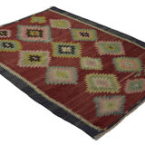 Anatolian handmade kilim rug 230 cm x 179 cm