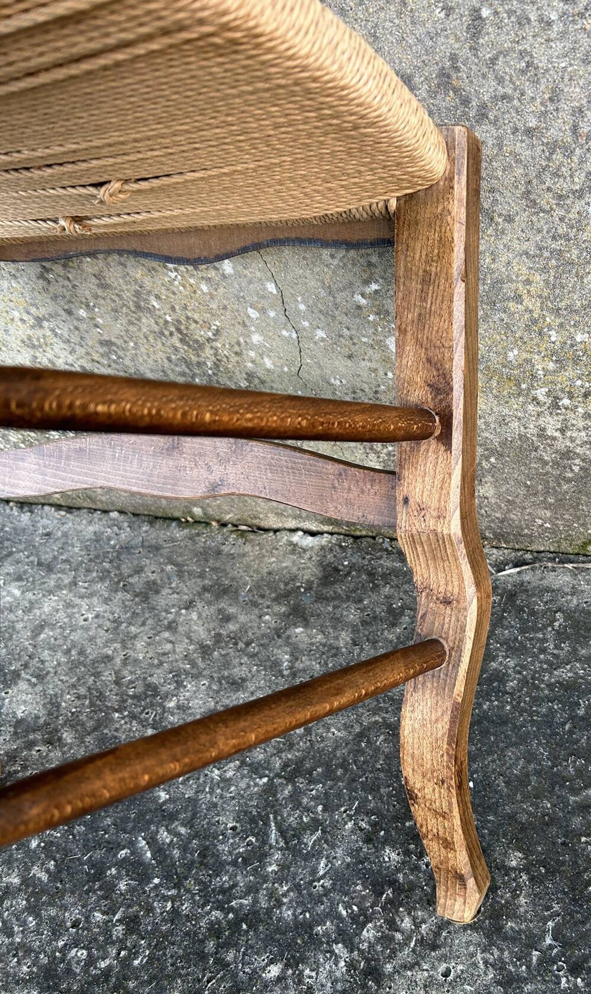Chaise Louis Philippe, assise tissée, fin XIXème s.