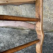 Chaise Louis Philippe, assise tissée, fin XIXème s.