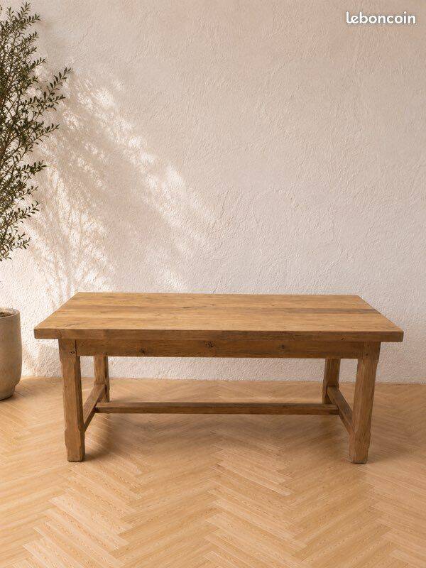 Table de ferme en chêne massif 180cm