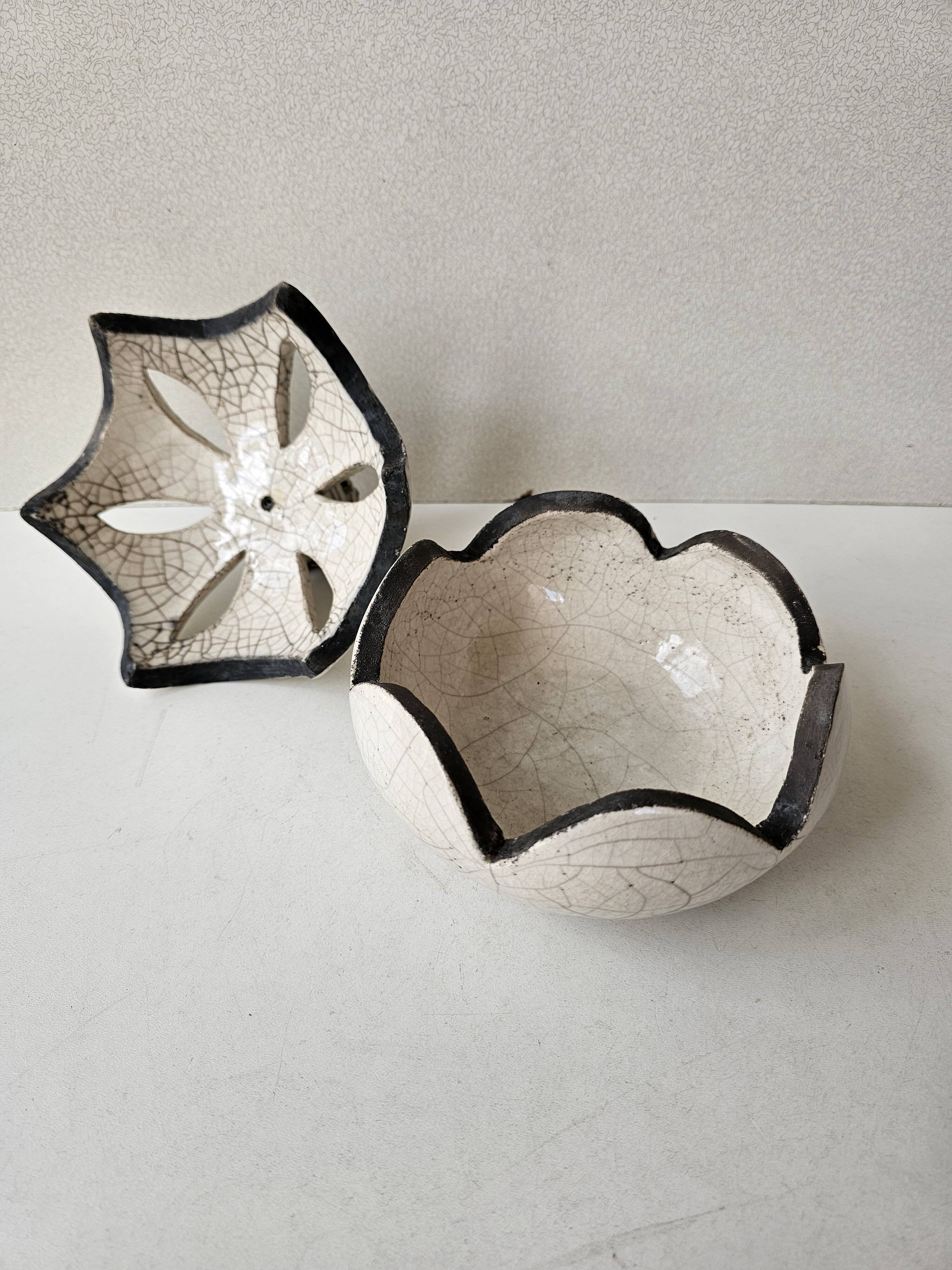 Photophore Secret box in ceramic Raiku signed M