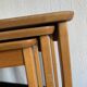 Tables gigognes vintage 1960 table basse d'appoint bois clair - 52 x 55 x 3