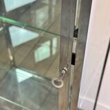 Art Deco period glass and chrome display case