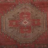 Vintage tribal geometric caucasian runner rug hand-knotted oriental carpet