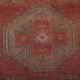 Vintage tribal geometric caucasian runner rug hand-knotted oriental carpet